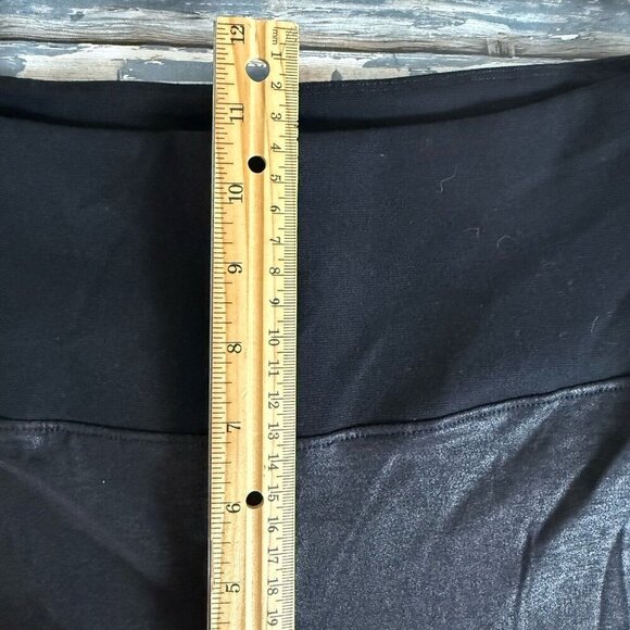 Assets By Spanx Leggings Women Large Faux Leather Black Pants Pull On Slimming - Picture 6 of 8